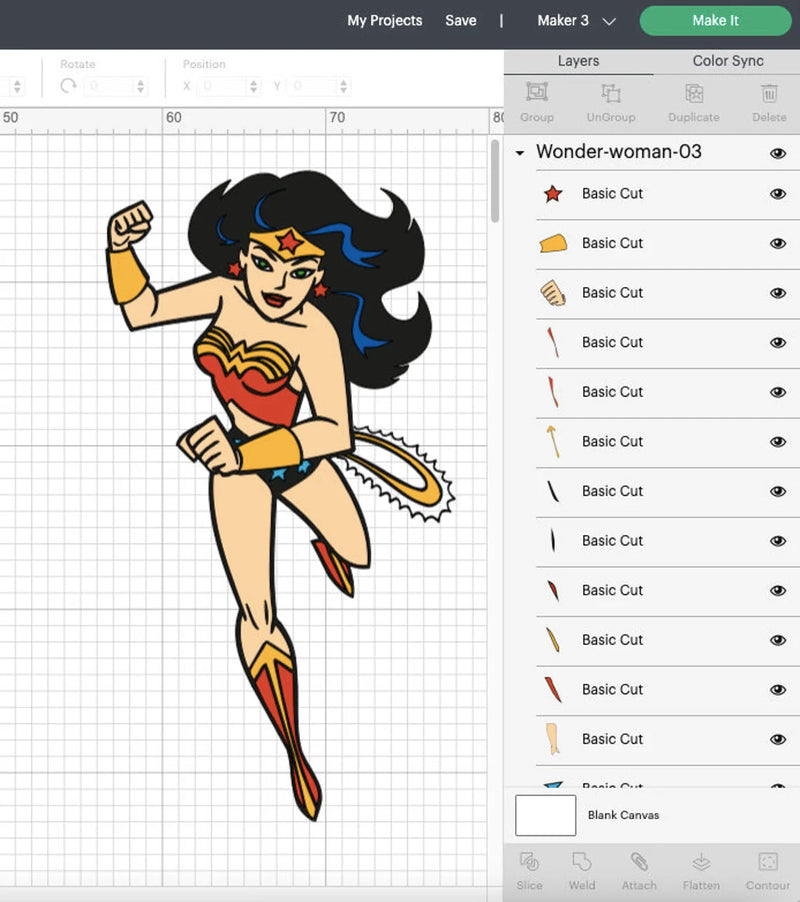 Wonder Woman Clipart Bundle, Wonder Woman SVG Cut Files for Cricut, Wonder Woman Silhouette Vector Cut Files