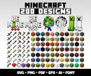 Mine Svg Bundle Cricut Gaming Clipart Digital Video Game Sticker Christmas Gift for Gamer Minecraft Shirt, Sticker Minecraft Gift Idea