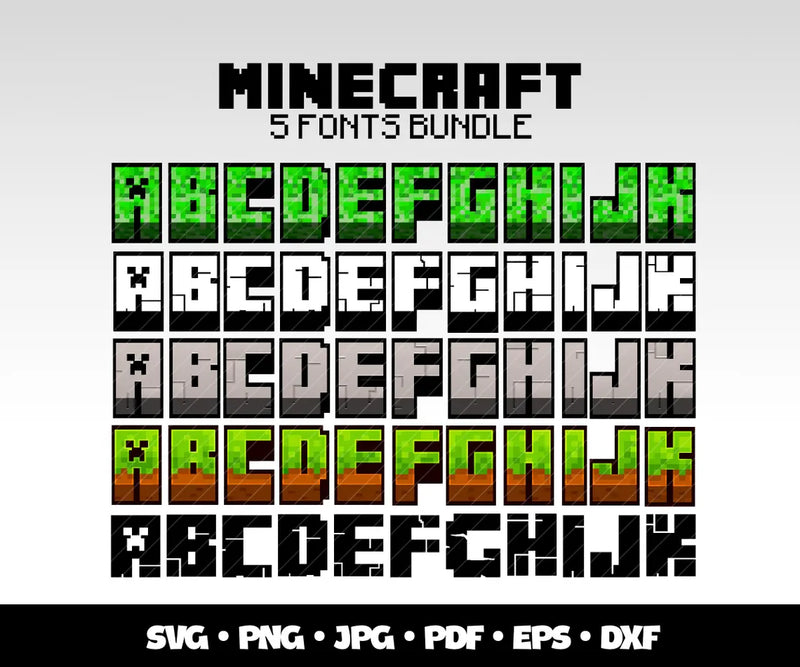 Minecraft SVG Bundle, Minecraft Clipart for Cricut & Silhouette, Minec
