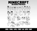 Minecraft SVG Bundle, Minecraft Clipart for Cricut & Silhouette, Minecraft PNG SVG Cut Files - Digital Bundle