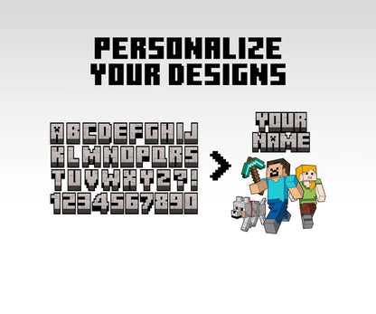 Minecraft SVG Bundle, Minecraft Clipart for Cricut & Silhouette, Minecraft PNG SVG Cut Files - Digital Bundle