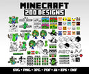 Minecraft Svg Cricut Bundle Gaming Clipart Digital Minecraft Sticker Christmas Gift for Gamers, Popular Gaming Shirt Minecraft Gift Idea
