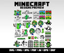 Minecraft Svg Cricut Bundle Gaming Clipart Digital Minecraft Sticker Christmas Gift for Gamers, Popular Gaming Shirt Minecraft Gift Idea