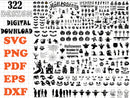 Halloween SVG & PNG Bundle, Halloween Character Svg Cut Files for Cricut / Silhouette, Halloween Pumpkin Clipart