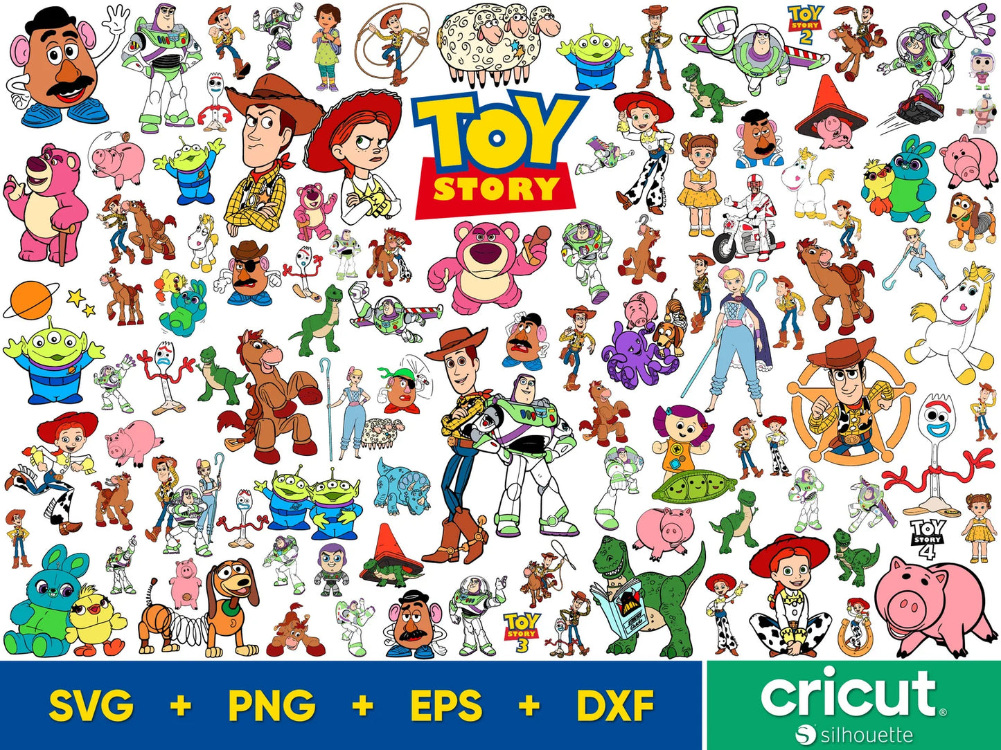 Toy Story SVG Bundle, Font Alphabet SVG, Woody Svg Files for Cricut, Toy Story Clipart Png, Buzz Lightyear Svg, Silhouette Cut Files