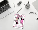 Minnie Mouse Birthday Invite, Girls Birthday Invite, Oh Twodles, Digital Download, Minnie Invite, Editable Pink Minnie Mouse Invitation