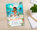 Baby Moana Birthday Invitation, Editable Digital Hawaiian Moana Birthday Invite, Kids Theme Party Invitation, Digital Baby Moana Template