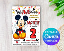 Oh Twodles Invitation, Mickey Birthday Invitation, Mickey Mouse Invitations, Mouse Editable Invitation, Mickey Twodles invite, Mickey Invite