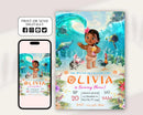 Baby Moana Birthday Invitation, Editable Digital Hawaiian Moana Birthday Invite, Kids Theme Party Invitation, Digital Baby Moana Template