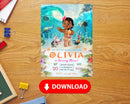 Baby Moana Birthday Invitation, Editable Digital Hawaiian Moana Birthday Invite, Kids Theme Party Invitation, Digital Baby Moana Template