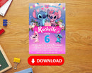 Stitch Editable Birthday Invitation Template, Printable Birthday Invitations, Digital Kids Party Invite, Digital Bday Card Invite, Stitch