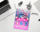 Stitch Editable Birthday Invitation Template, Printable Birthday Invitations, Digital Kids Party Invite, Digital Bday Card Invite, Stitch