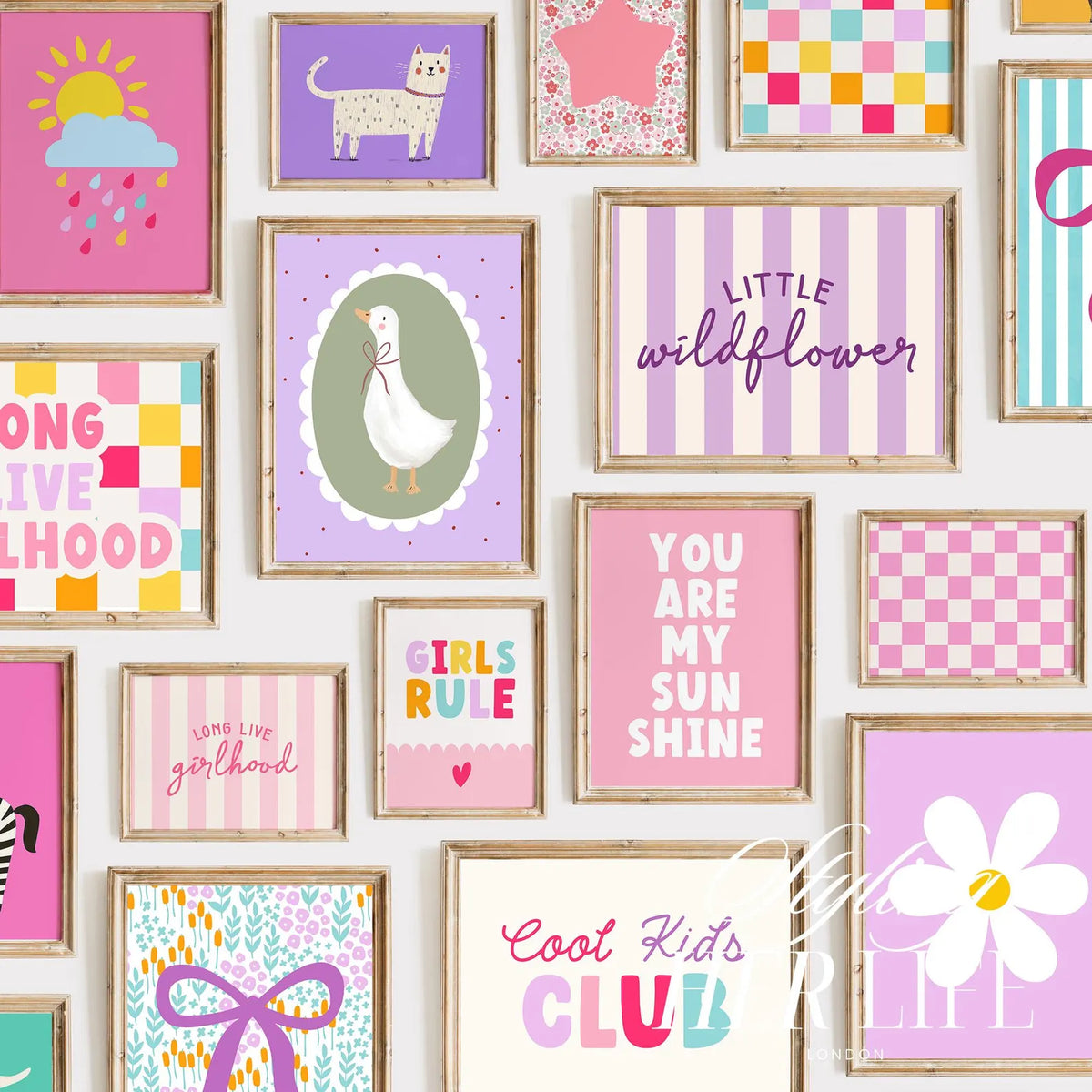 110 Girls Room Prints | Wall Art Set | Nursery Wall Art | Playroom Decor | Kids Room Art | Quirky Art | Eclectic Wall Art | DIGITAL DOWNLOAD