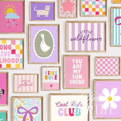 110 Girls Room Prints | Wall Art Set | Nursery Wall Art | Playroom Decor | Kids Room Art | Quirky Art | Eclectic Wall Art | DIGITAL DOWNLOAD