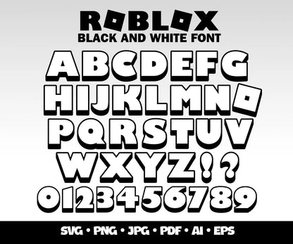 Roblox Font SVG Bundle, Roblox Letters Png, Roblox Alphabet Layered Svg, Gaming Alphabet Letters Numbers Set