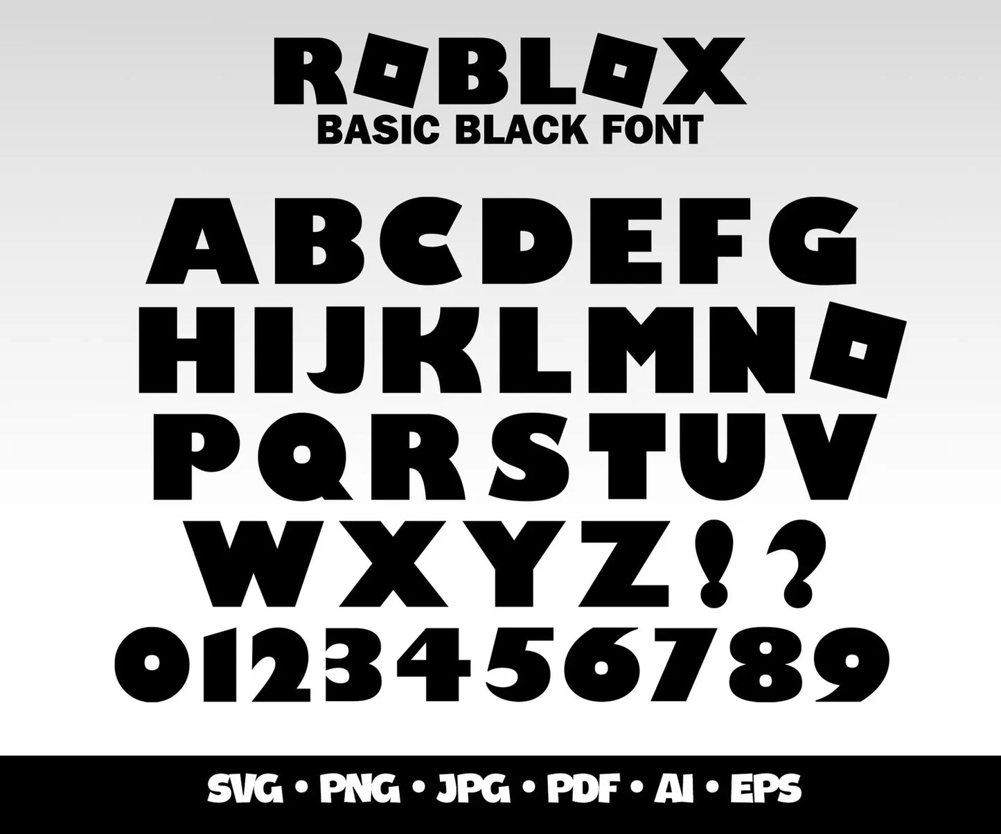 Roblox Font SVG Bundle, Roblox Letters Png, Roblox Alphabet Layered Svg, Gaming Alphabet Letters Numbers Set