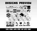 Minecraft SVG Bundle, Minecraft Clipart for Cricut & Silhouette, Minecraft PNG SVG Cut Files - Digital Bundle