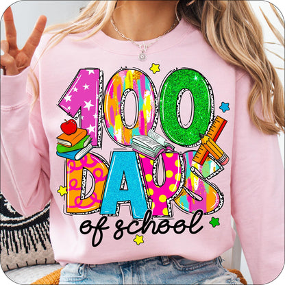 100 day of school bundle png, 100 day of school png, brushstroke 100 days of school png, Teacher 100 days, 100 days of school teacher png