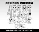 Minecraft SVG Bundle, Minecraft Clipart for Cricut & Silhouette, Minecraft PNG SVG Cut Files - Digital Bundle