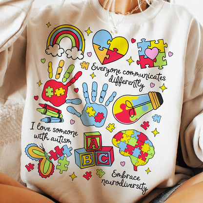 Autism Awareness Bundle Png, Everyone Communicates Differently Png, Autism Png, Autism Month png, Autism Mom Png, Autism shirt png