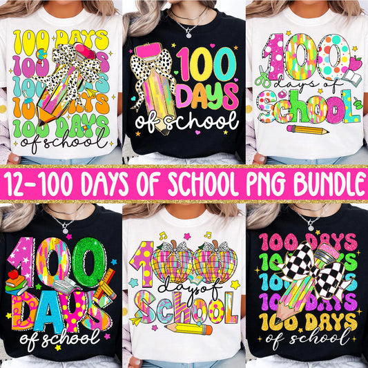 100 day of school bundle png, 100 day of school png, brushstroke 100 days of school png, Teacher 100 days, 100 days of school teacher png