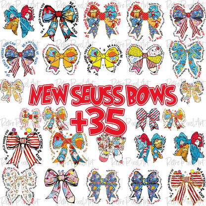Dr Seuss Png Bundle, Read Across America Png, Cat In The Hat Png Designs, Thing 1 Thing 2 Clipart