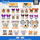 Mickey Halloween Clipart Bundle, Mickey Head Pumpkin Svg, Halloween Trip Png, Mouse Halloween Svg for Cricut & Silhouette,
