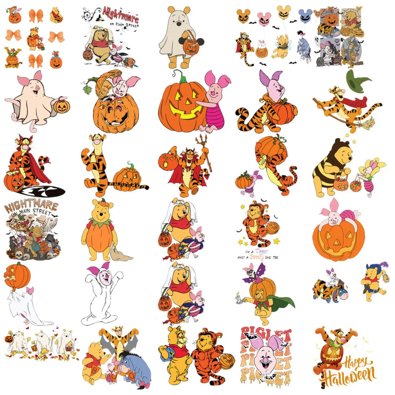 Winnie the Pooh Halloween SVG Bundle, Pooh and Friends Halloween SVG Cut Files For Cricut / Silhouette, Png Clipart Files