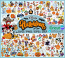 Disney Halloween SVG & PNG Bundle, Mickey and Friends Halloween SVG Files For Cricut / Silhouette, Trick or Treat Cliparts Png Designs