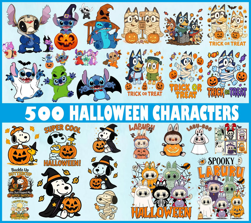 500+ Cartoon Halloween Png Bundle, Halloween Trip Png, Cartoon Characters Halloween Png, Trick or Treat Png, Halloween Shirt Png