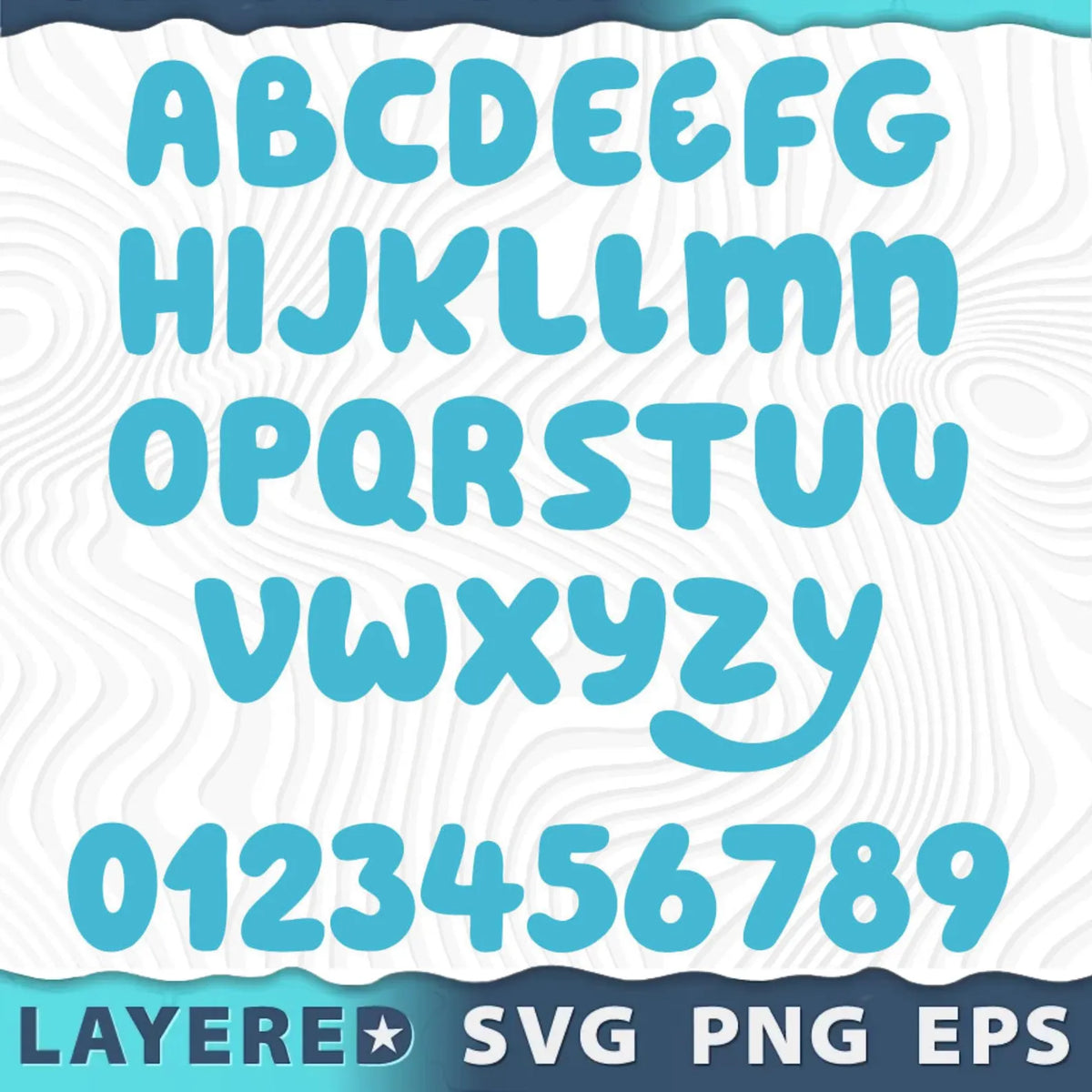 Bluey Alphabet SVG Bundle