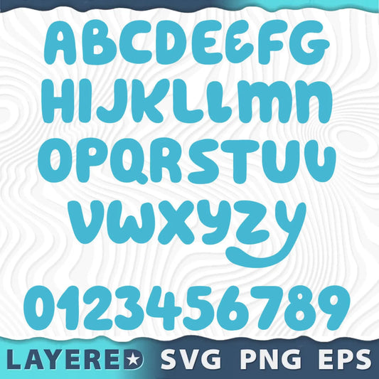 Bluey Alphabet SVG Bundle