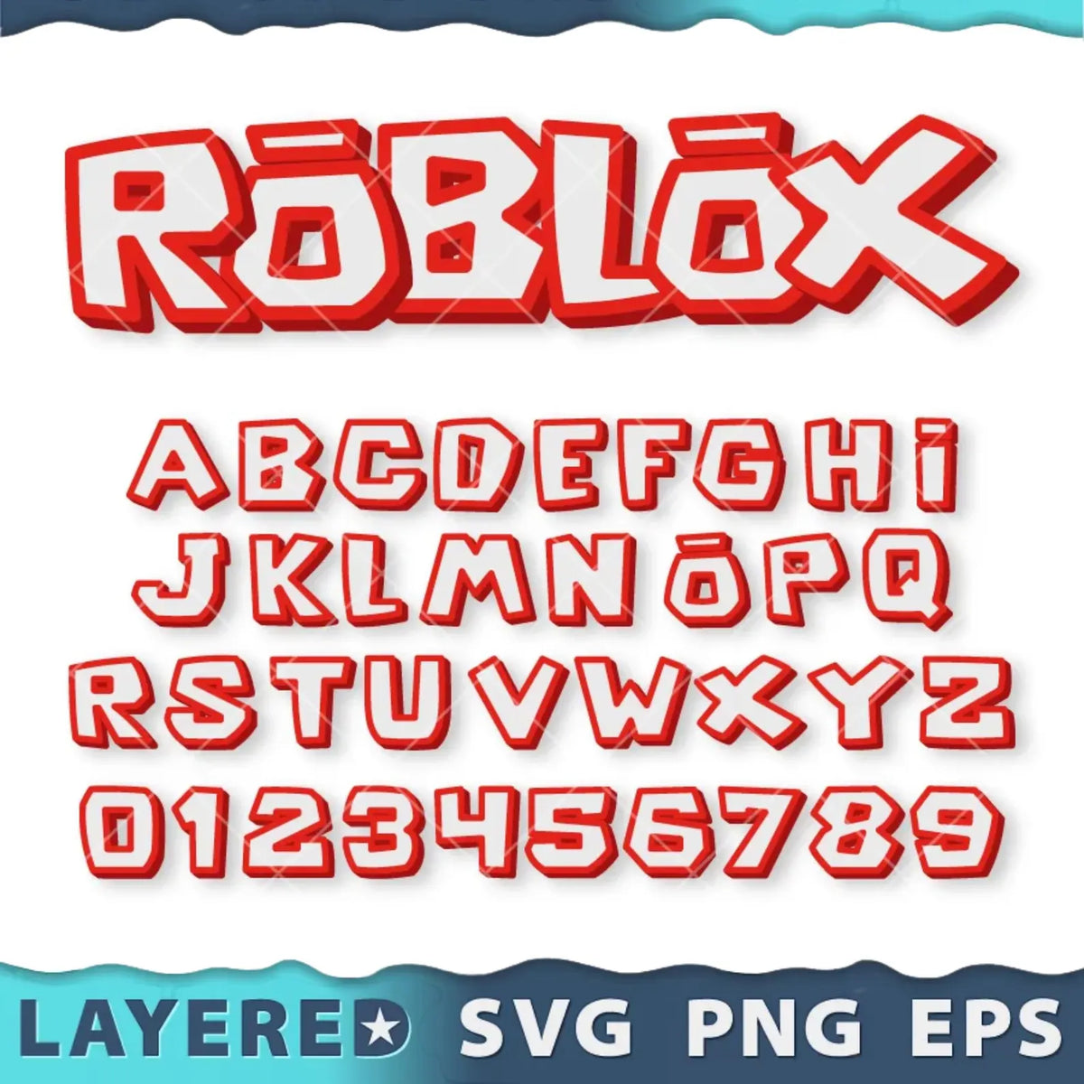 Roblox Alphabet SVG Bundle
