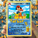 Editable Pokemon Card Invitation, Pokemon Birthday Invitation, Pikachu Birthday Party Invitation, Printable Pokemon Invitation Template