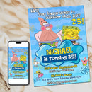 Editable Spongebob Birthday Invitation Template | Party Invitations | Printable Sponge bob invite | Digital Kids Invite | Instant Download