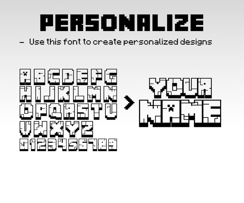 100 Minecraft Svg Bundle Characters Minecraft Birthday Svg Gaming Clipart Minecraft Cricut Png Minecraft Personalized Font Bundle Digital