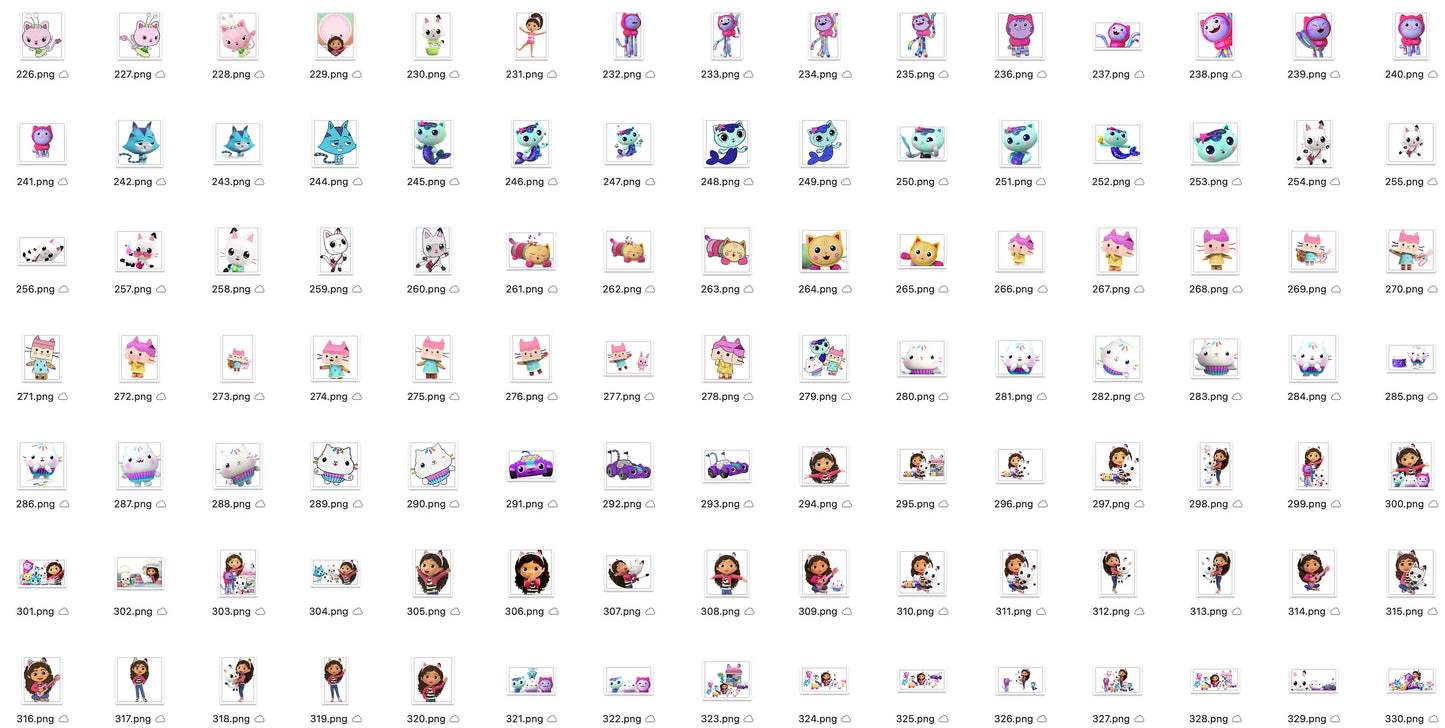 Gabbys Dollhouse Clipart Bundle Gabbys Dollhouse Svg For Cricut Gabbys Dollhouse Font Birthday Cut Files PNG Digital Bundle