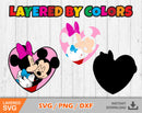 Mickey & Minnie Valentine Day Clipart, Mickey & Minnie Valentine Day Svg