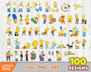 Simpsons Clip Art Bundle, Simpsons Svg Cut Files For Cricut / Silhouette
