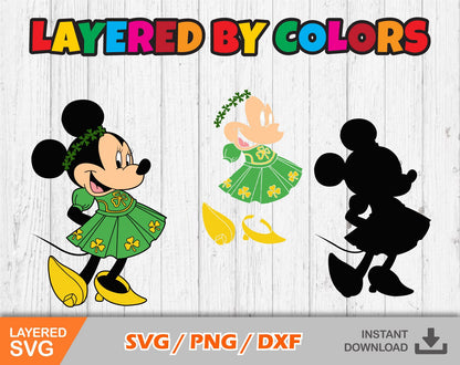 Mickey St Patricks Day Svg, Mickey St. Patrick's Day Clipart Set