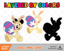 Mickey And Friends Easter Clipart Set, Mickey Easter Svg Cut Files