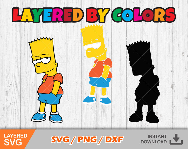 Simpsons Clip Art bundle, Simpsons svg cut files for Cricut / Silhouette, png, dxf, Simpsons png, instant download