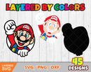 Mario Icons clipart set, Mario svg cut files for Cricut / Silhouette, png, dxf, Super mario clip art, Mario characters vector clipart