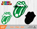 Lips and Tongue St. Patricks Day Svg, Saint Patrick's Lips Day Clipart