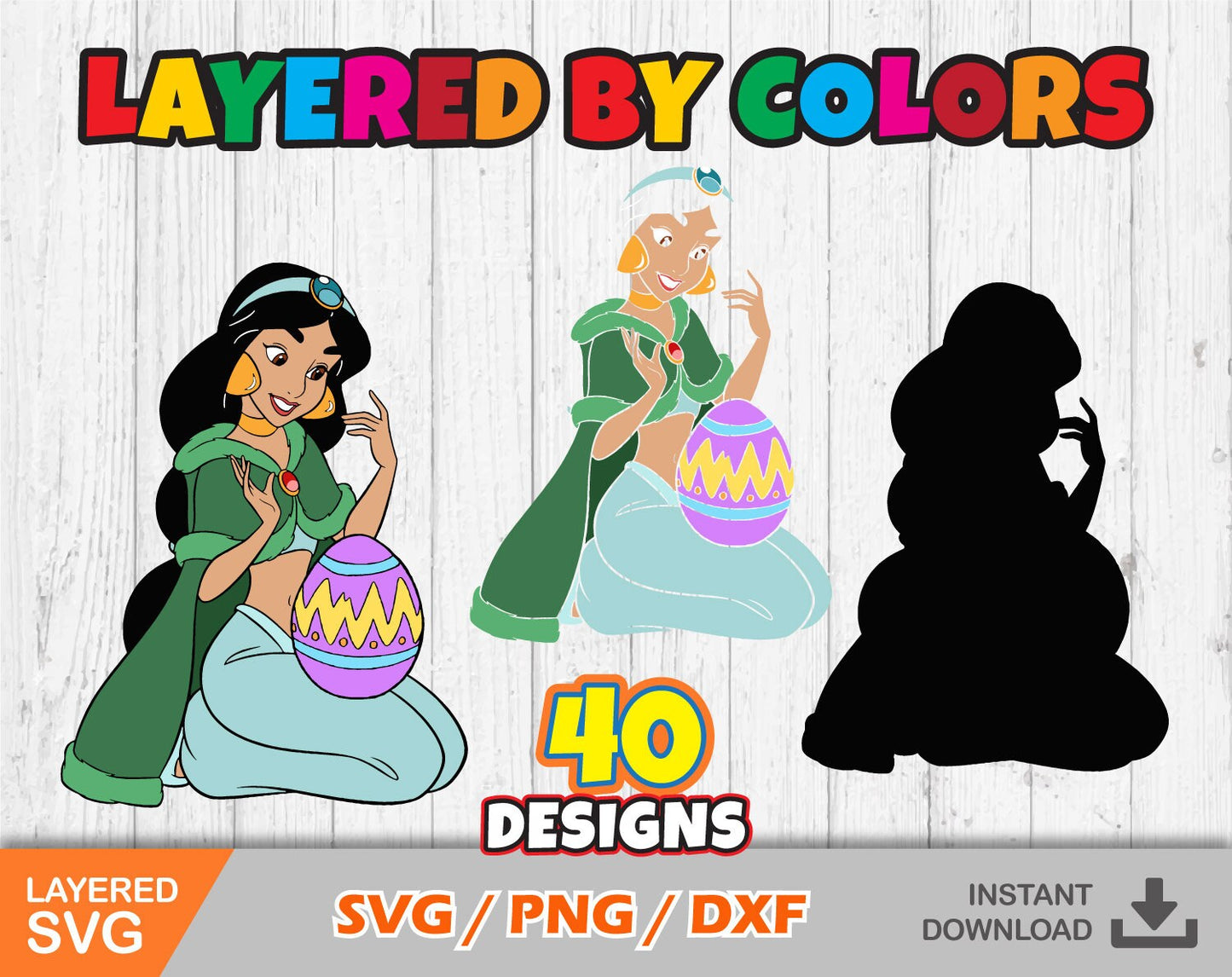 Princess Easter Clipart Bundle, Easter svg cut files for Cricut / Silhouette, Princesses svg, Princesses easter clip art, png, dxf