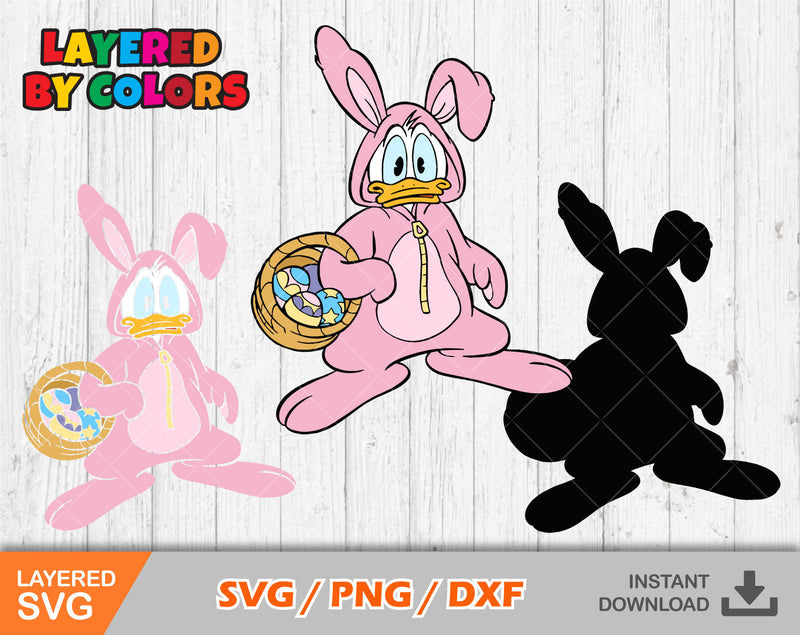 Donald Duck Easter Svg Clipart