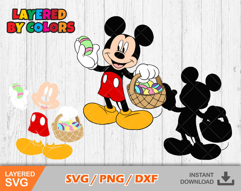 Mickey Easter Svg, Mickey Easter Png