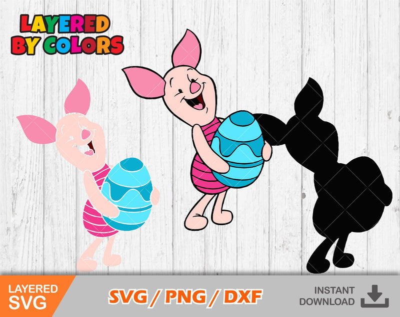 Piglet Easter Svg, Piglet Easter Clipart