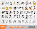 Mickey And Friends Easter Svg, Mickey And Friends Easter Clipart Set