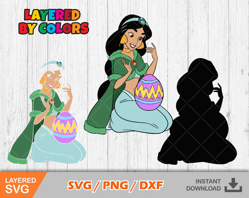 Princess Jasmine Easter Svg, Princess Jasmine Clipart